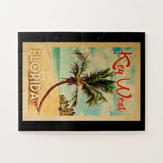 Key West Jigsaw Puzzle Florida Palm Tree Beach (Horizontal)