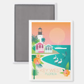 Key West Kühlschrank Magnet (Vorderseite/Rückseite)