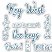 Key West Laser Cut Stickers Aufkleber (Vorderseite)