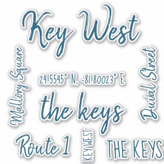 Key West Laser Cut Stickers Aufkleber (Vorderseite)