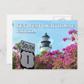 Key West Lighthouse, Florida Postcard Postkarte (Vorne/Hinten)