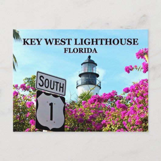 Key West Lighthouse, Florida Postcard Postkarte (Vorderseite)