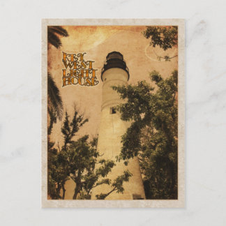 Key West Lighthouse Vintages Foto Postkarte