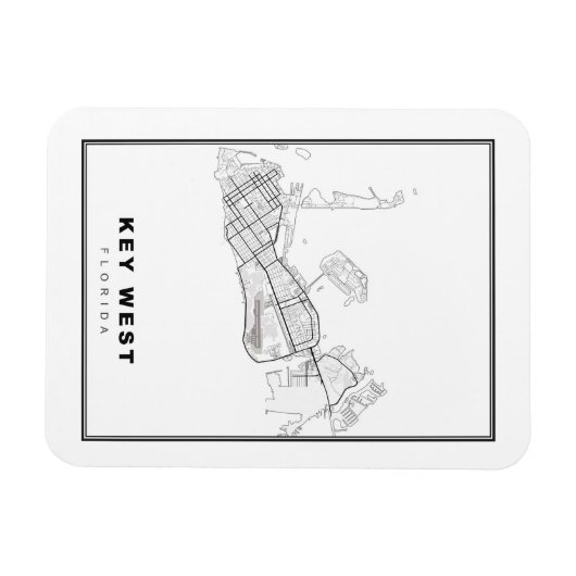 Key West Map Magnet (Horizontal)