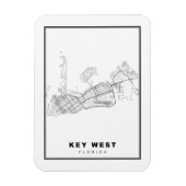 Key West Map Magnet (Vertikal)