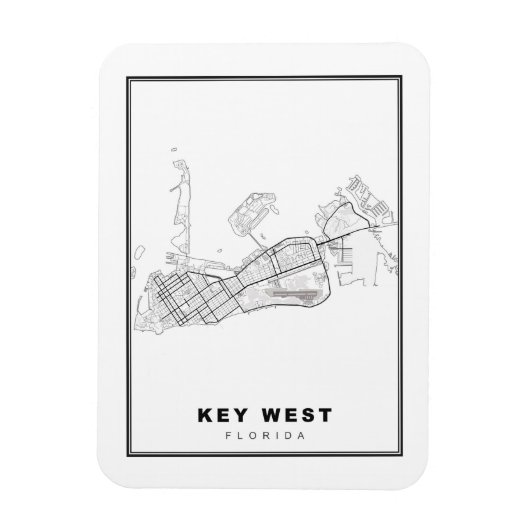 Key West Map Magnet (Vertikal)