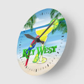 Key West Margarita Runde Wanduhr (Winkel)