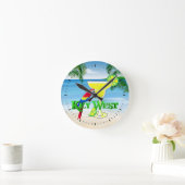 Key West Margarita Runde Wanduhr (Zuhause)
