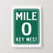 Key West Mile 0, Florida USA Button (Vorderseite)