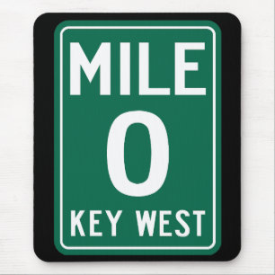 Key West Mile 0, Florida USA Mousepad