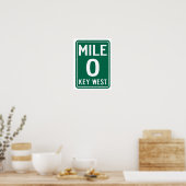 Key West Mile 0, Florida USA Poster (Küche)