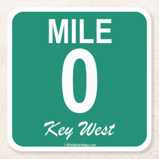 Key West Mile Marker 0 Rechteckiger Pappuntersetzer