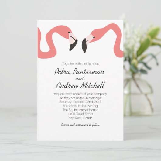 Key West Modern Whimsy Einladung (Stehend Vorderseite)