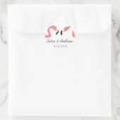 Key West Modern Whimsy Wedding Runder Aufkleber (Tasche)