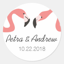 Key West Modern Whimsy Wedding Runder Aufkleber