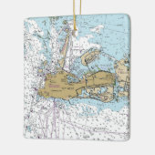 Key West Nautic Sailing Chart Keramikornament (Links)
