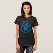 Key West Ocean Blue Tribal Turtle T-Shirt (Vorne ganz)