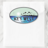 Key West Ovaler Aufkleber (Tasche)