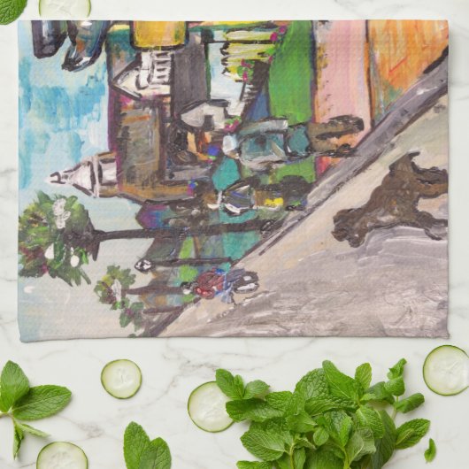 Key West Painting Geschirrtuch (Gefaltet)