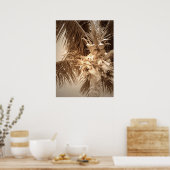 Key West Palm - Sepia Poster (Küche)