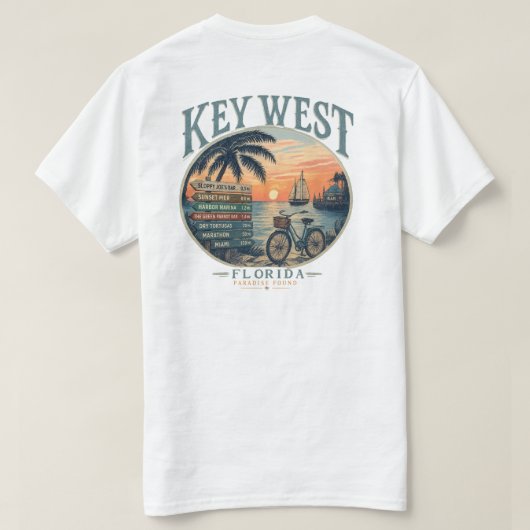 Key West Paradies gefunden T-Shirt (Design Rückseite)