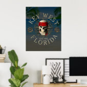 Key West Pirate Skull Poster (Heimbüro)