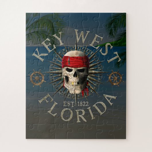 Key West Pirate Skull Puzzle (Vertikal)