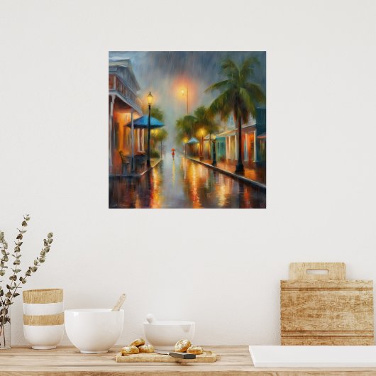 Key West Rain - 1 Poster (Küche)