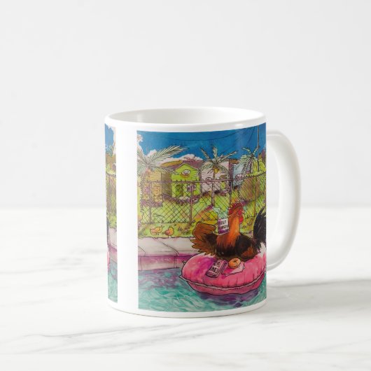 Key West Rooster-Tasse Kaffeetasse (VorderseiteRechts)