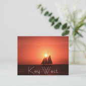 Key West, Sailboat bei Sunset Postcard Postkarte (Stehend Vorderseite)