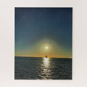 Key West Sailboat Sunset Puzzle
