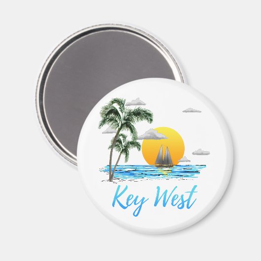Key West Sailing Magnet (Vorderseite/Rückseite)