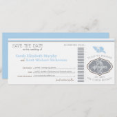Key West Save the Date Boarding Pass (Vorne/Hinten)