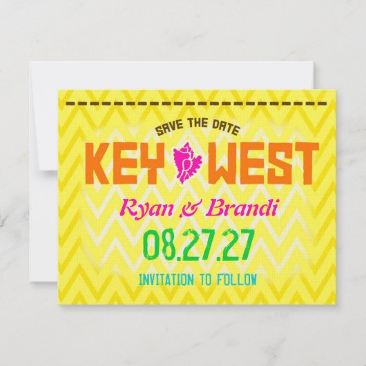 KEY WEST Save the Date Linen (Vorderseite)