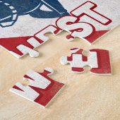 Key West Scuba Diver - Blue Retro Puzzle (Seite)