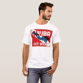 Key West Scuba Diver - Blue Retro T-Shirt (Vorne ganz)