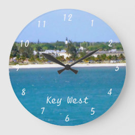 Key West Shoreline Große Wanduhr