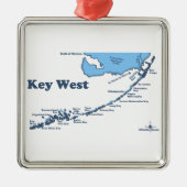 Key West. Silbernes Ornament (Vorne)