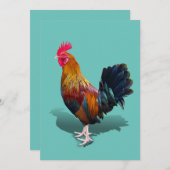 Key West - Sinti und Roma Rooster Dankeskarte (Vorne/Hinten)