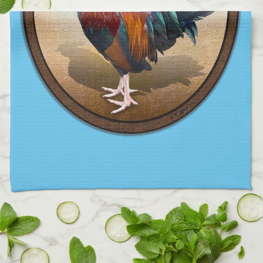 Key West - Sinti und Roma Rooster Guten Morgen Vin Geschirrtuch (Gefaltet)