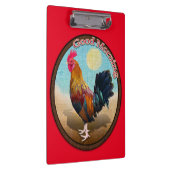 Key West - Sinti und Roma Rooster Guten Morgen Vin Klemmbrett (Rechts)