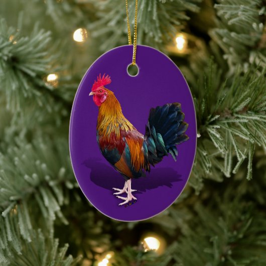 Key West - Sinti und Roma Rooster Keramik Ornament (Baum)