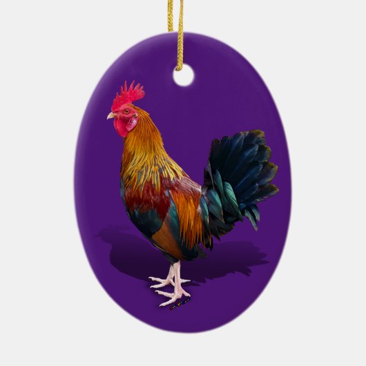 Key West - Sinti und Roma Rooster Keramik Ornament (Hinten)
