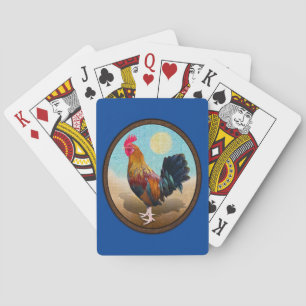 Key West - Sinti und Roma Rooster Vintag Oval Spielkarten