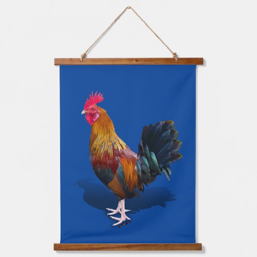 Key West - Sinti und Roma Rooster Wandteppich Mit Holzrahmen (Vorderseite)