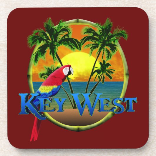 Key West-Sonnenuntergang Getränkeuntersetzer (Vorderseite)