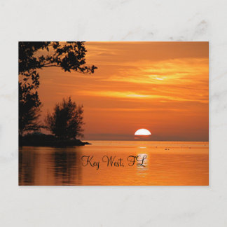 Key West, Sonnenuntergang in Florida, schönes Foto Postkarte