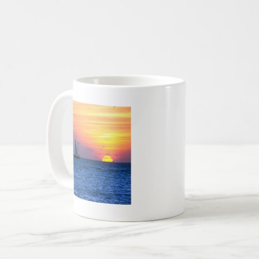 Key West-Sonnenuntergang Kaffeetasse (Vorderseite Links)