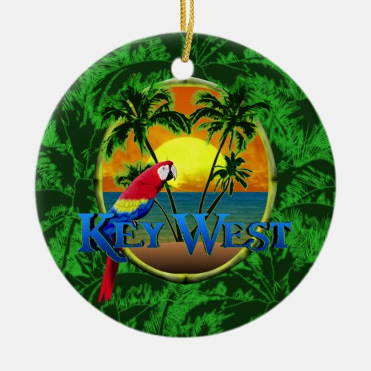 Key West-Sonnenuntergang Keramikornament (Vorne)