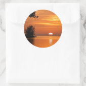 Key West, Sonnenuntergang von Florida Runder Aufkleber (Tasche)
